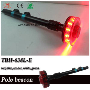 New Design Red Motorcylce Rear LED Revolving Beacon with Black Mounting Pole (TBH-638M-E)